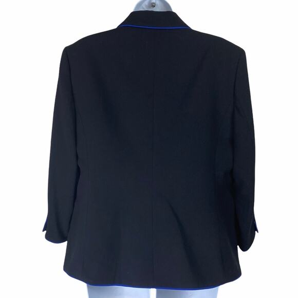 Anne Klein 3 Button Suit Jacket Sz 12 Black Blue NWT - Picture 3 of 10